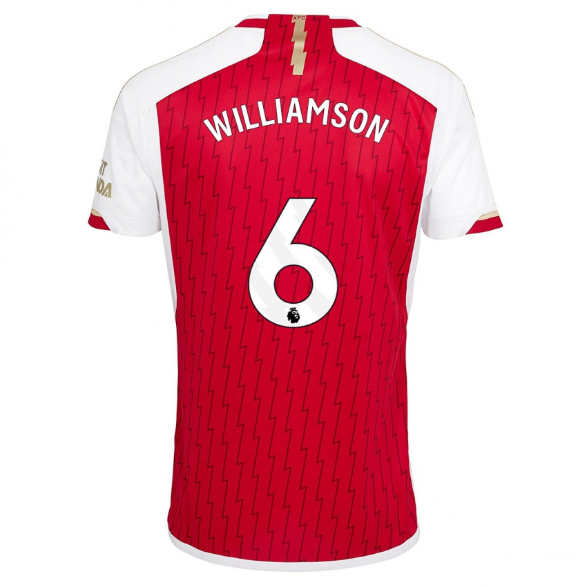 Herren Leah Williamson #6 Rot Heimtrikot Trikot 2023/24 T-Shirt Belgien