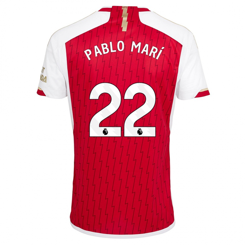 Herren Pablo Mari #22 Rot Heimtrikot Trikot 2023/24 T-Shirt Belgien