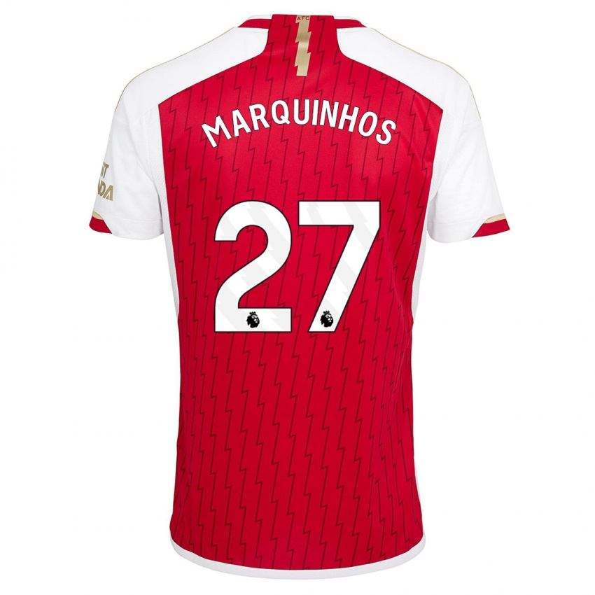 Herren Marquinhos #27 Rot Heimtrikot Trikot 2023/24 T-Shirt Belgien