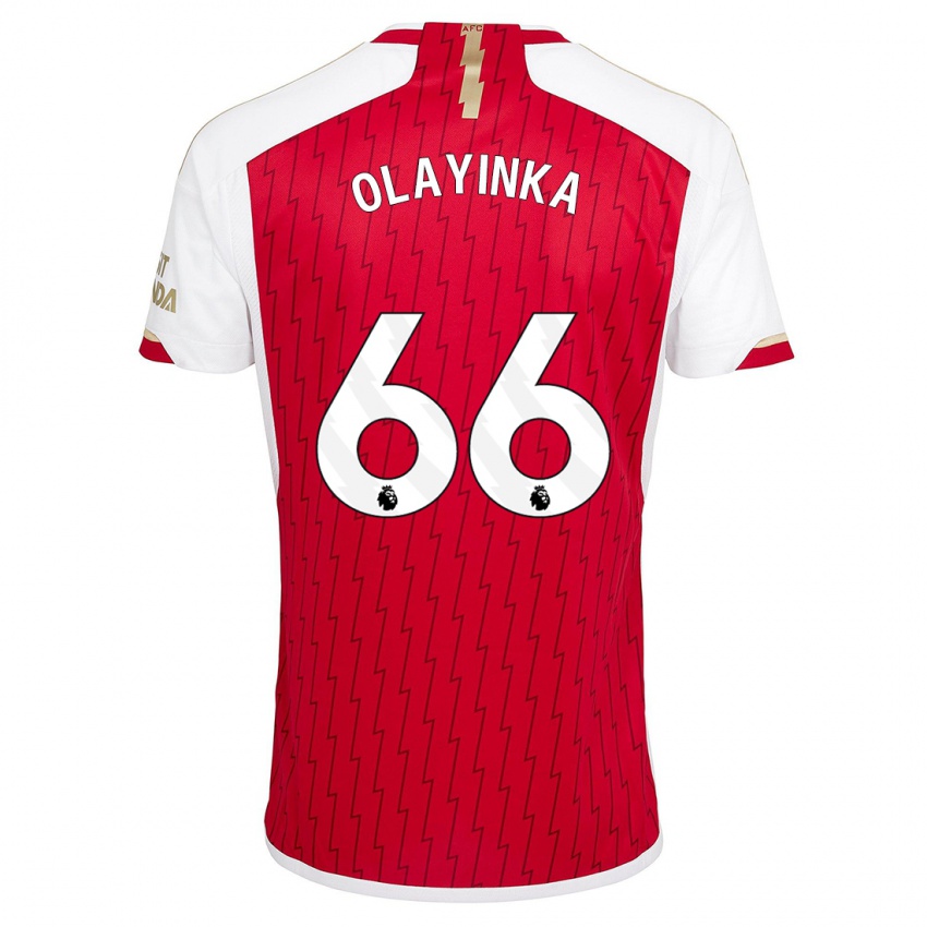 Heren James Olayinka #66 Rood Thuisshirt Thuistenue 2023/24 T-Shirt België