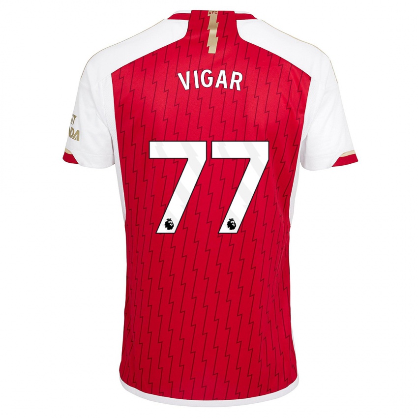 Herren Billy Vigar #77 Rot Heimtrikot Trikot 2023/24 T-Shirt Belgien