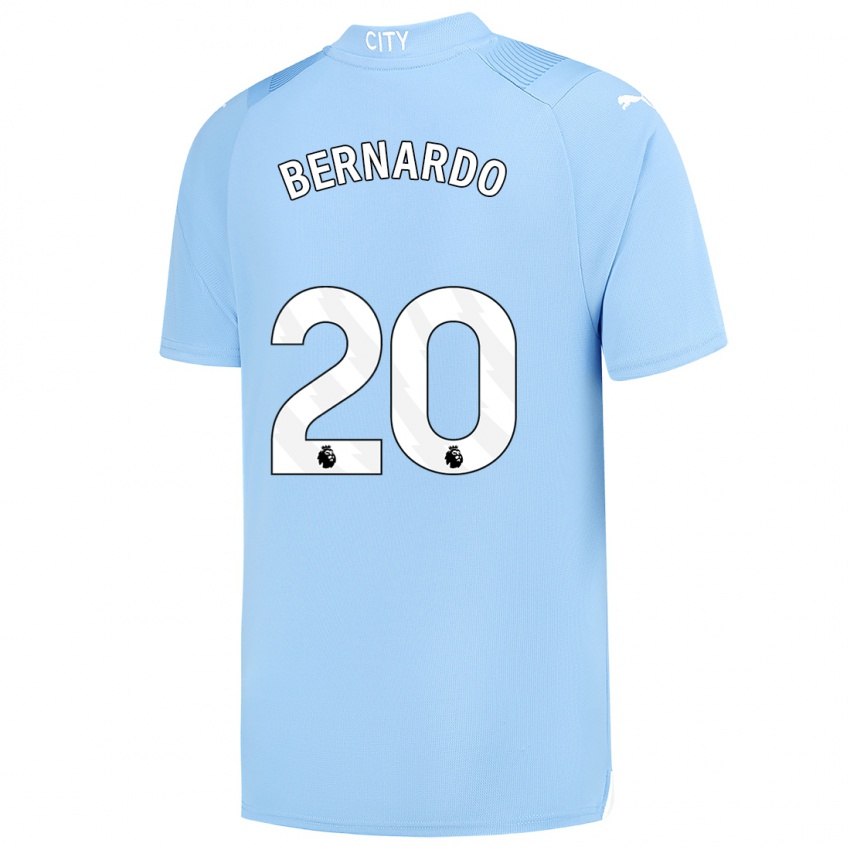 Homme Maillot Bernardo Silva #20 Bleu Clair Tenues Domicile 2023/24 T-Shirt Belgique