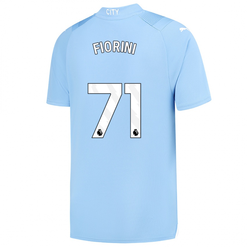 Heren Lewis Fiorini #71 Lichtblauw Thuisshirt Thuistenue 2023/24 T-Shirt België
