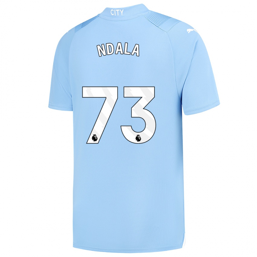 Heren Joel Ndala #73 Lichtblauw Thuisshirt Thuistenue 2023/24 T-Shirt België