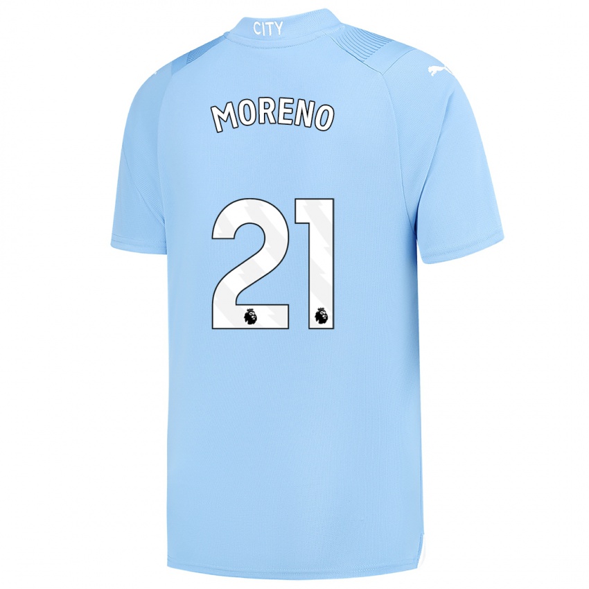 Heren Marlos Moreno #21 Lichtblauw Thuisshirt Thuistenue 2023/24 T-Shirt België