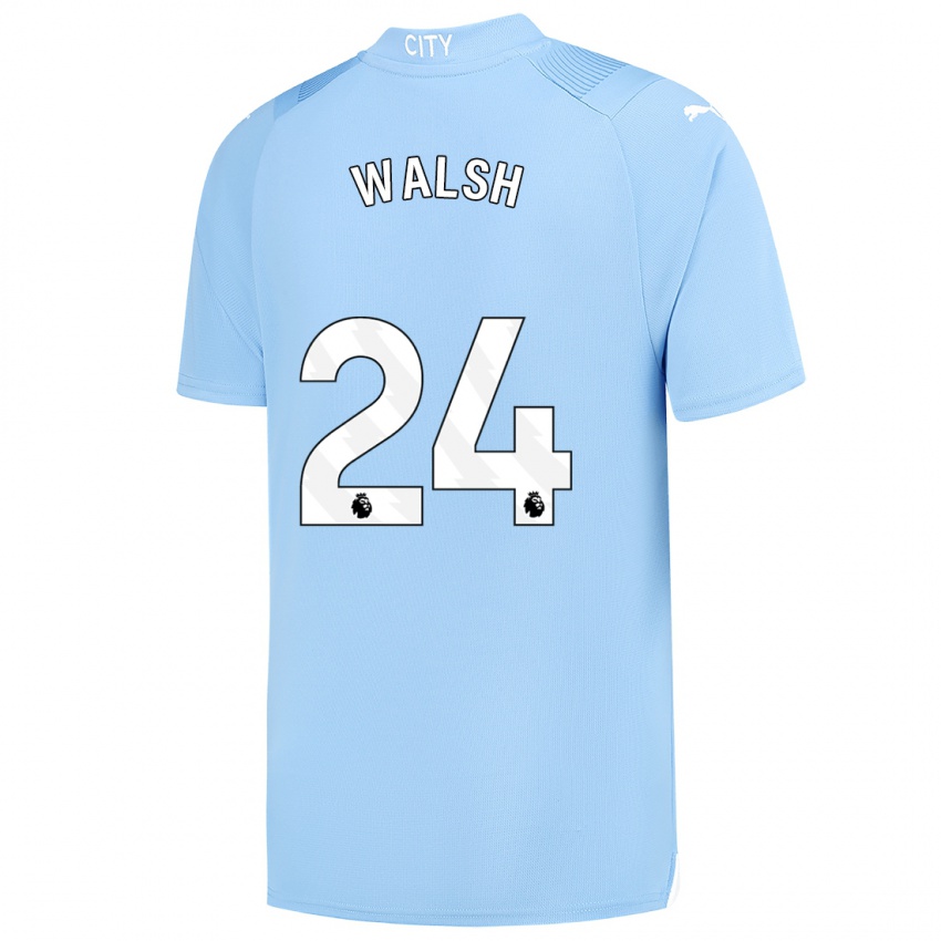 Herren Keira Walsh #24 Hellblau Heimtrikot Trikot 2023/24 T-Shirt Belgien