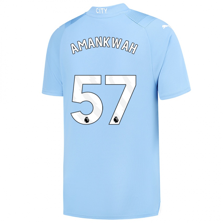 Heren Yeboah Amankwah #57 Lichtblauw Thuisshirt Thuistenue 2023/24 T-Shirt België