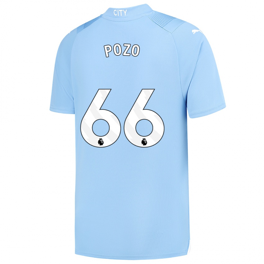 Heren Iker Pozo #66 Lichtblauw Thuisshirt Thuistenue 2023/24 T-Shirt België