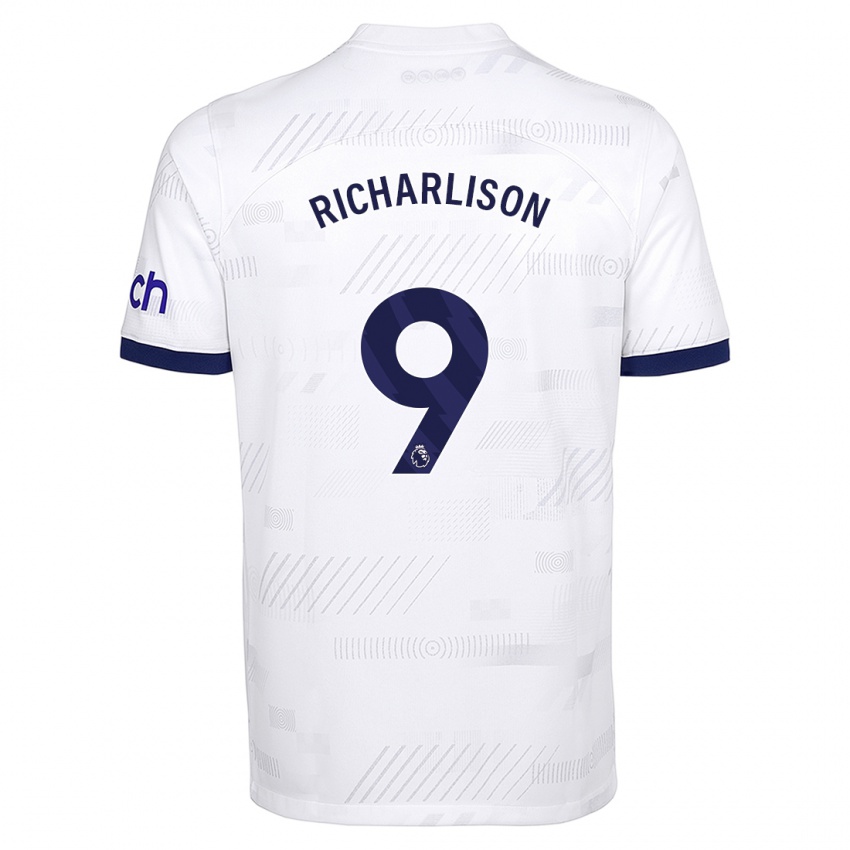 Homme Maillot Richarlison #9 Blanc Tenues Domicile 2023/24 T-Shirt Belgique