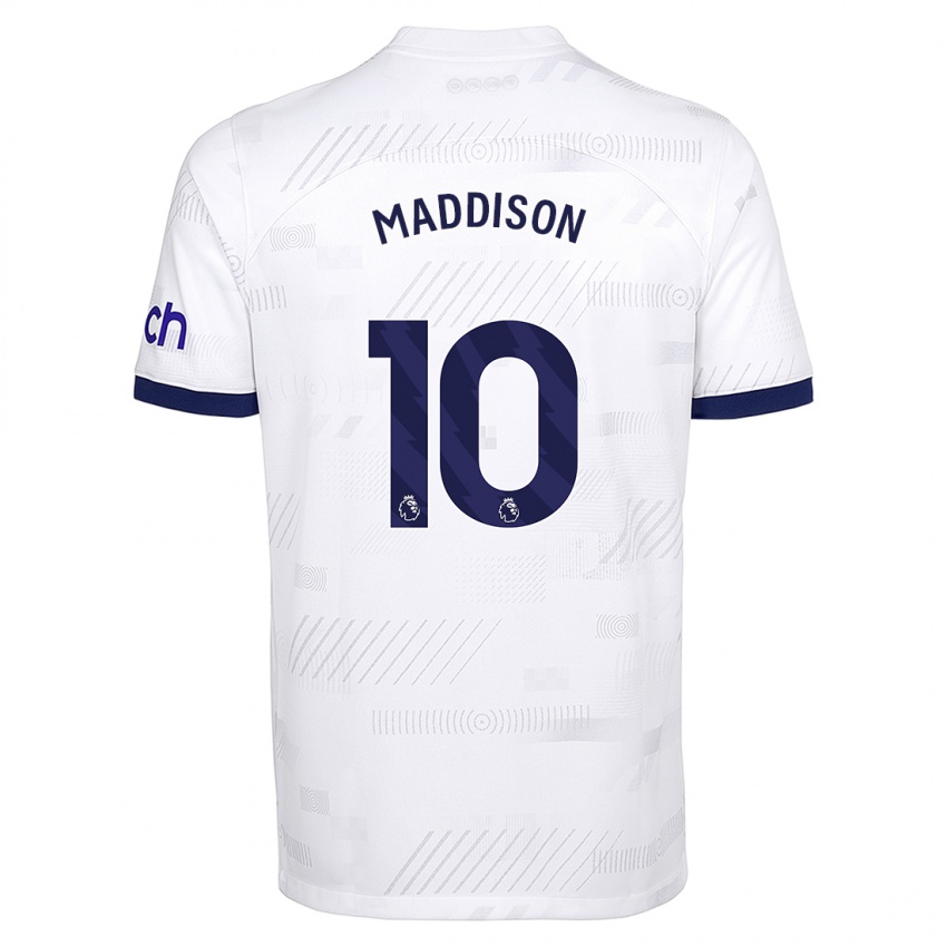 Homme Maillot James Maddison #10 Blanc Tenues Domicile 2023/24 T-Shirt Belgique