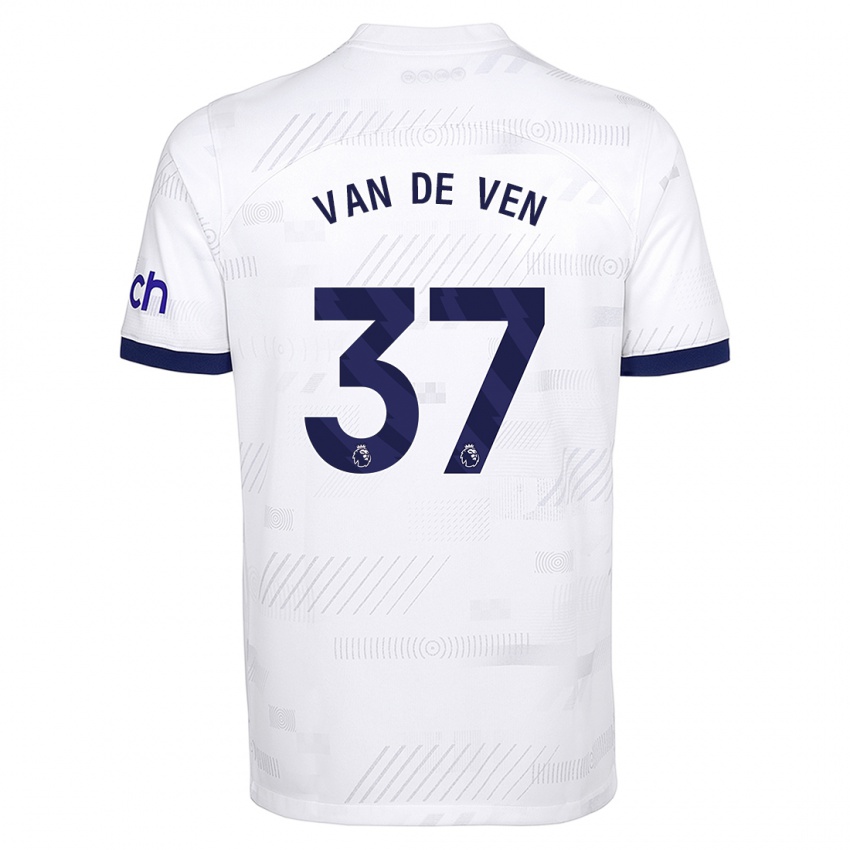 Herren Micky Van De Ven #37 Weiß Heimtrikot Trikot 2023/24 T-Shirt Belgien