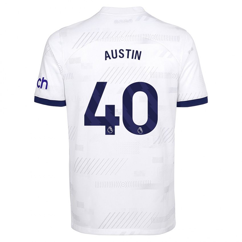 Heren Brandon Austin #40 Wit Thuisshirt Thuistenue 2023/24 T-Shirt België