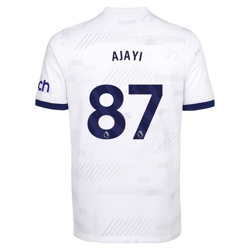Herren Damola Ajayi #87 Weiß Heimtrikot Trikot 2023/24 T-Shirt Belgien