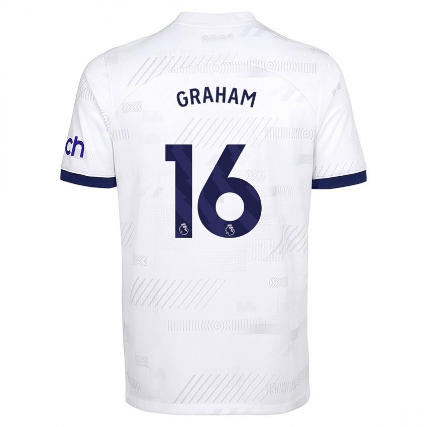 Herren Kit Graham #16 Weiß Heimtrikot Trikot 2023/24 T-Shirt Belgien