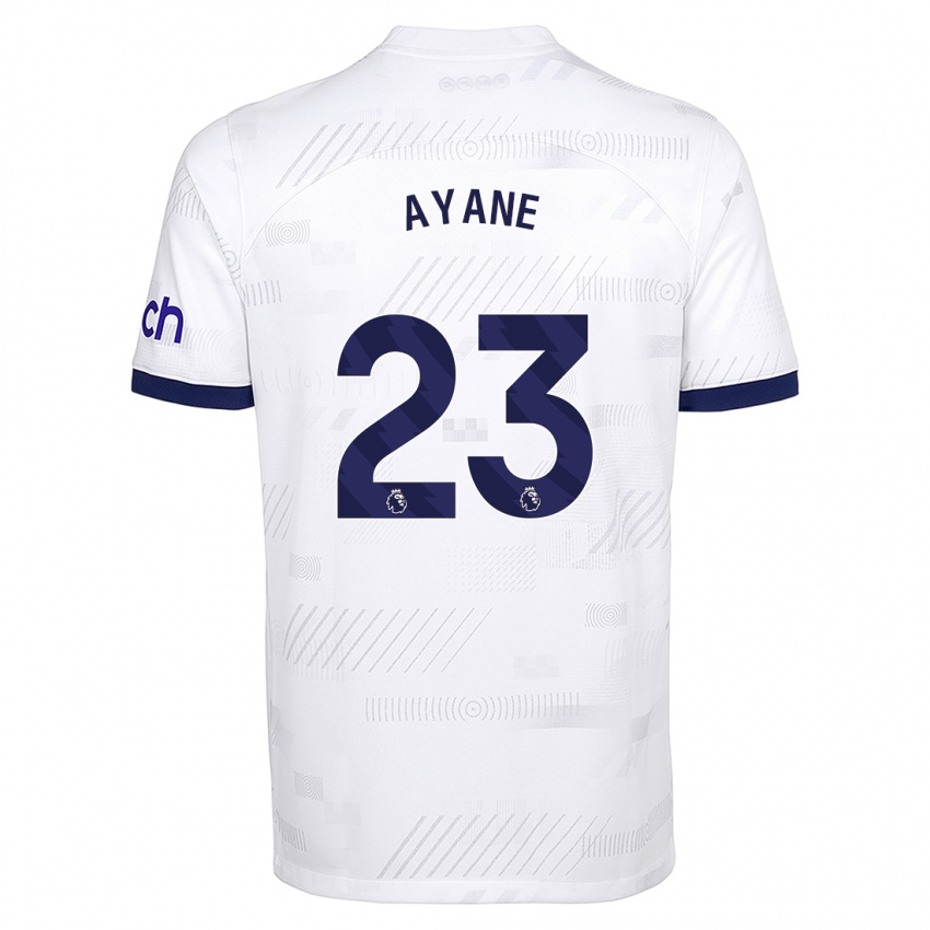 Homme Maillot Rosella Ayane #23 Blanc Tenues Domicile 2023/24 T-Shirt Belgique