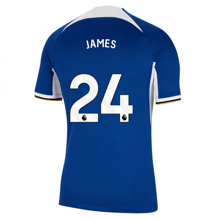 Herren Reece James #24 Blau Heimtrikot Trikot 2023/24 T-Shirt Belgien