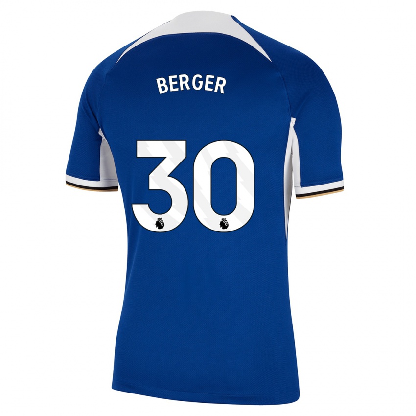 Herren Ann-Katrin Berger #30 Blau Heimtrikot Trikot 2023/24 T-Shirt Belgien