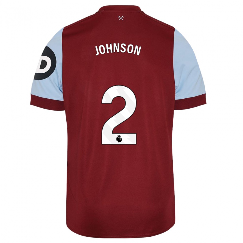Homme Maillot Ben Johnson #2 Bordeaux Tenues Domicile 2023/24 T-Shirt Belgique