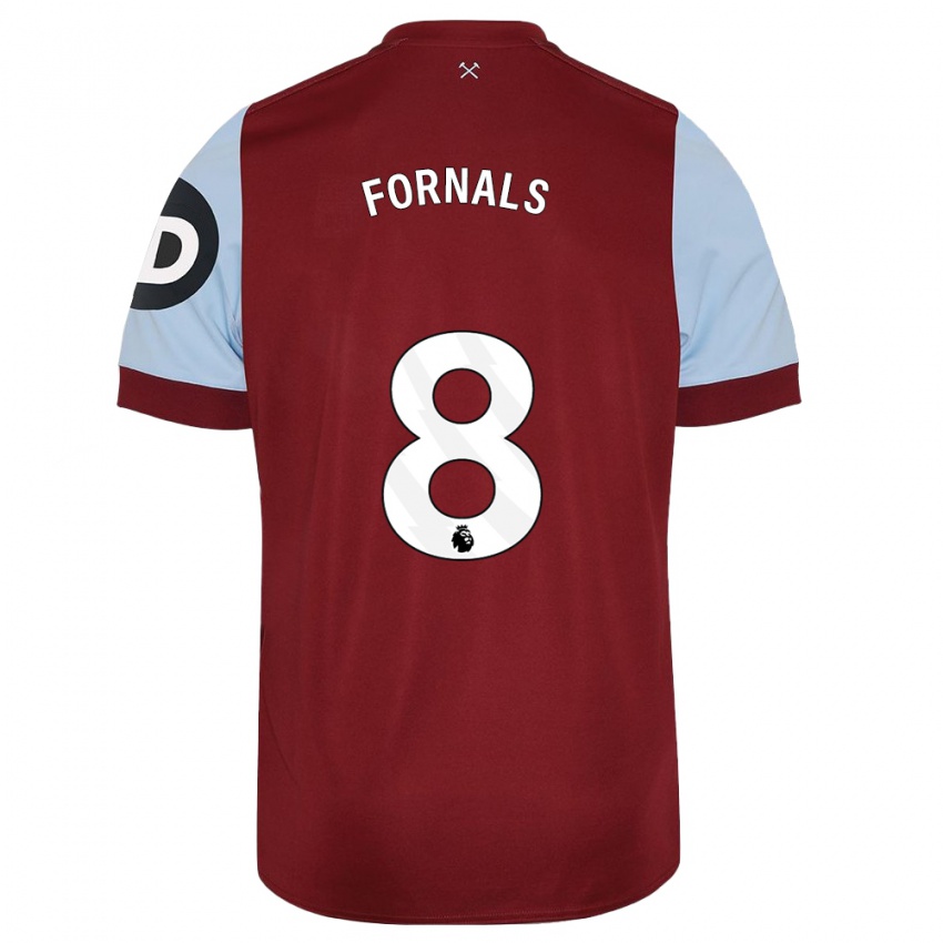 Homme Maillot Pablo Fornals #8 Bordeaux Tenues Domicile 2023/24 T-Shirt Belgique