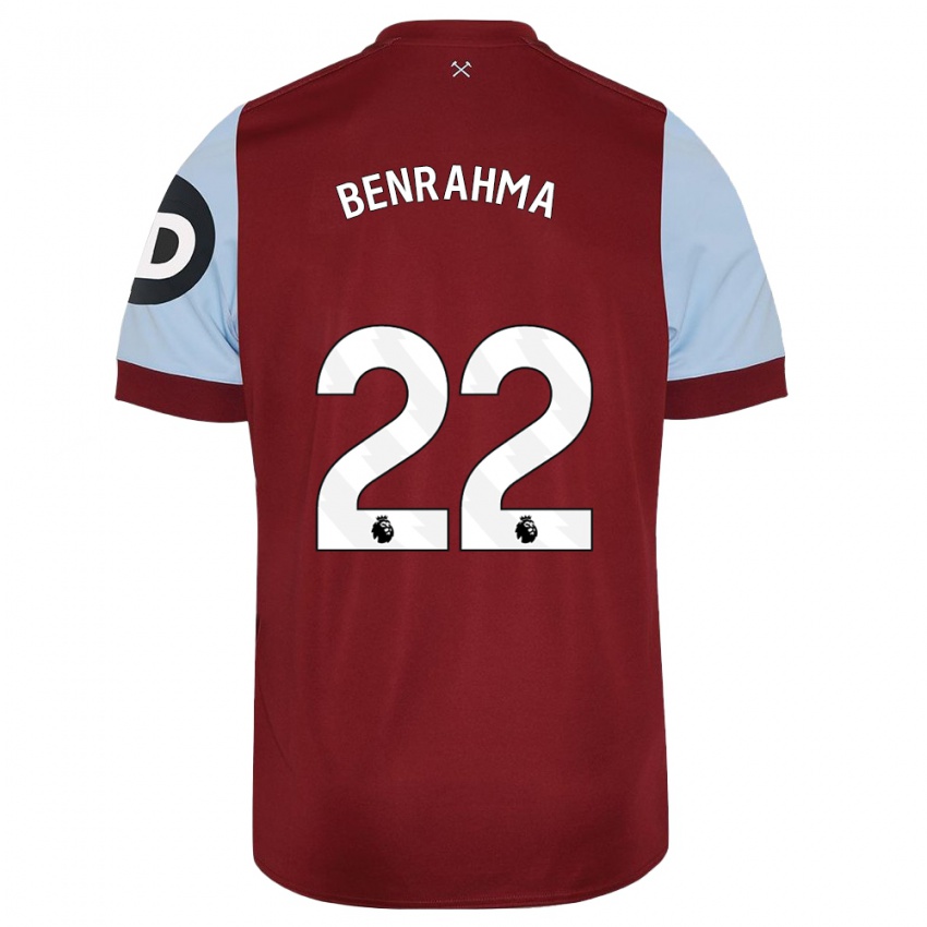 Heren Said Benrahma #22 Kastanjebruin Thuisshirt Thuistenue 2023/24 T-Shirt België