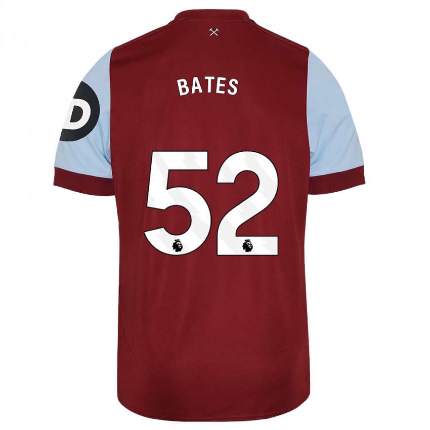 Homme Maillot Billy Bates #52 Bordeaux Tenues Domicile 2023/24 T-Shirt Belgique
