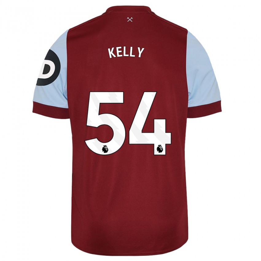 Homme Maillot Patrick Kelly #54 Bordeaux Tenues Domicile 2023/24 T-Shirt Belgique