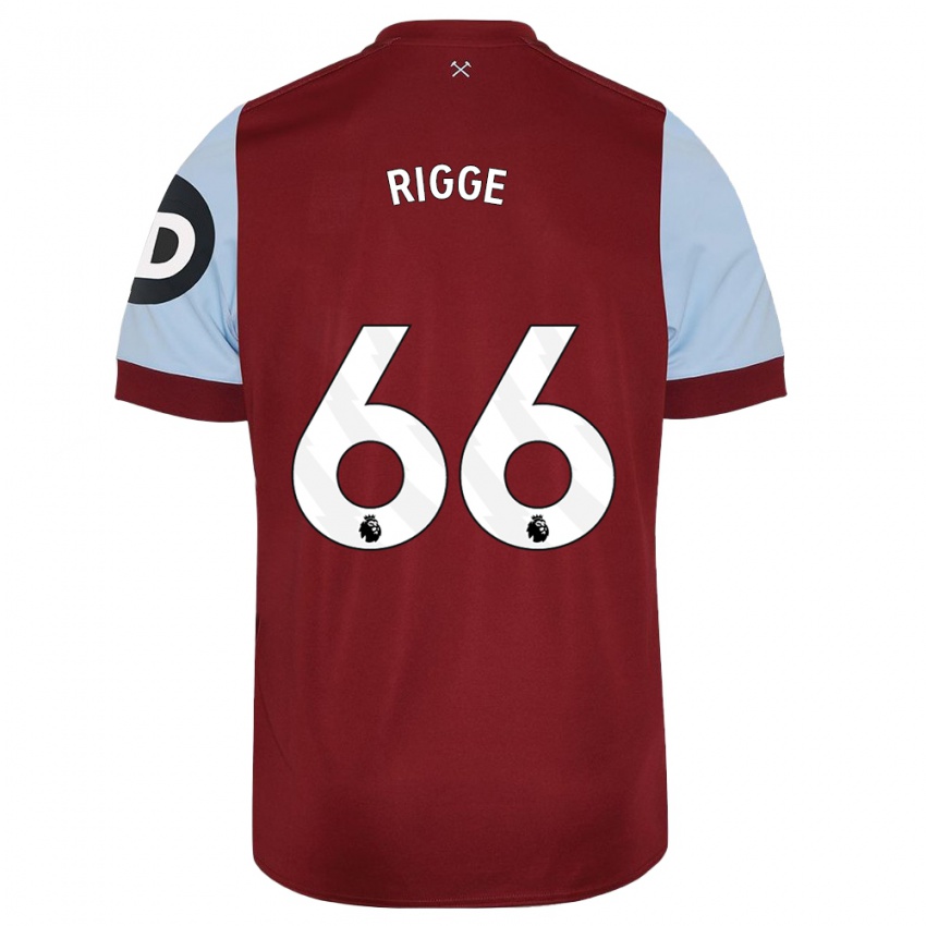 Heren Daniel Rigge #66 Kastanjebruin Thuisshirt Thuistenue 2023/24 T-Shirt België
