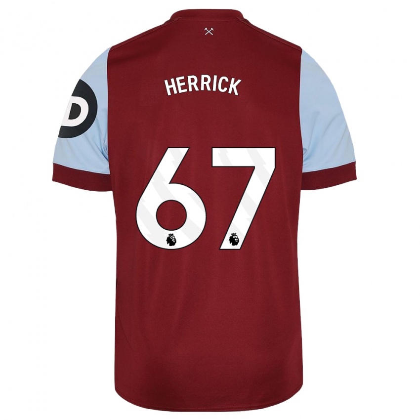 Herren Finlay Herrick #67 Kastanienbraun Heimtrikot Trikot 2023/24 T-Shirt Belgien