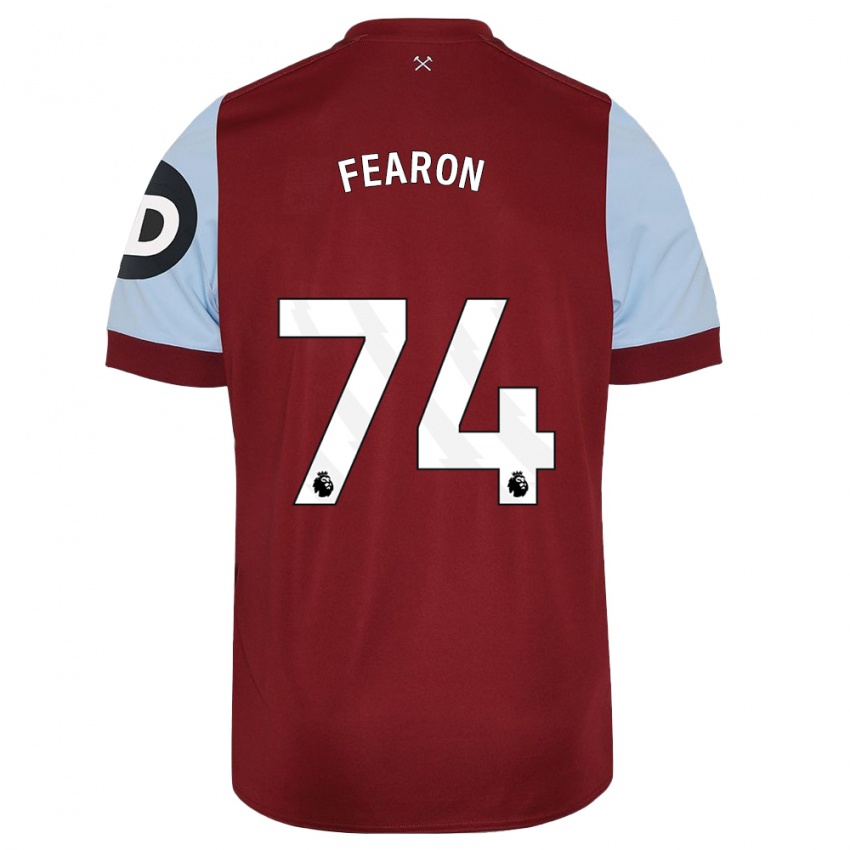Heren Preston Fearon #74 Kastanjebruin Thuisshirt Thuistenue 2023/24 T-Shirt België