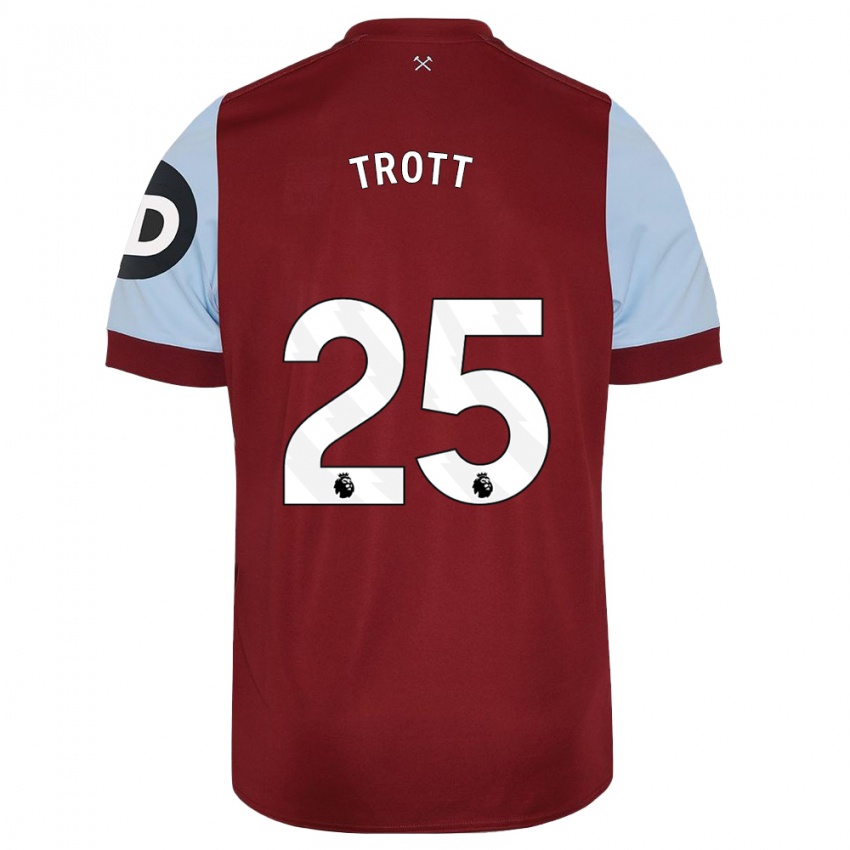 Heren Nathan Trott #25 Kastanjebruin Thuisshirt Thuistenue 2023/24 T-Shirt België