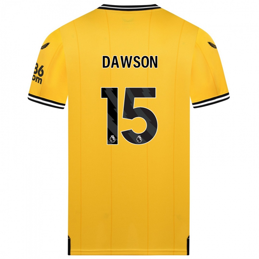 Herren Craig Dawson #15 Gelb Heimtrikot Trikot 2023/24 T-Shirt Belgien