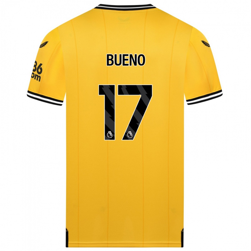 Herren Hugo Bueno #17 Gelb Heimtrikot Trikot 2023/24 T-Shirt Belgien