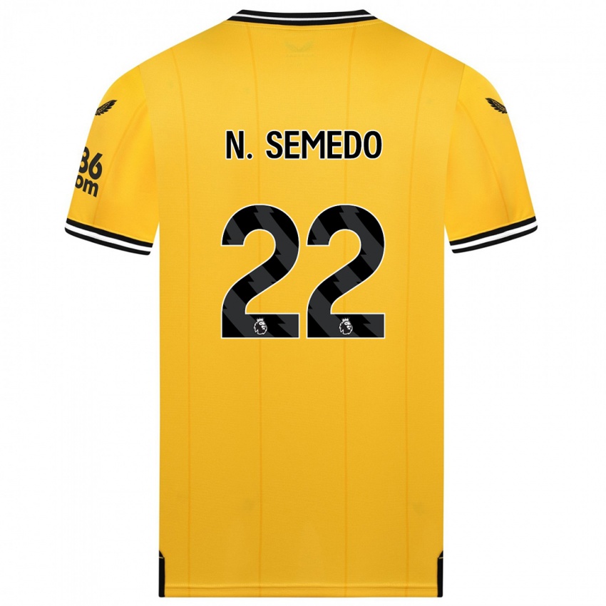 Herren Nelson Semedo #22 Gelb Heimtrikot Trikot 2023/24 T-Shirt Belgien