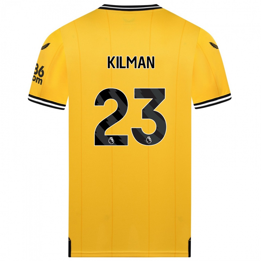 Herren Max Kilman #23 Gelb Heimtrikot Trikot 2023/24 T-Shirt Belgien