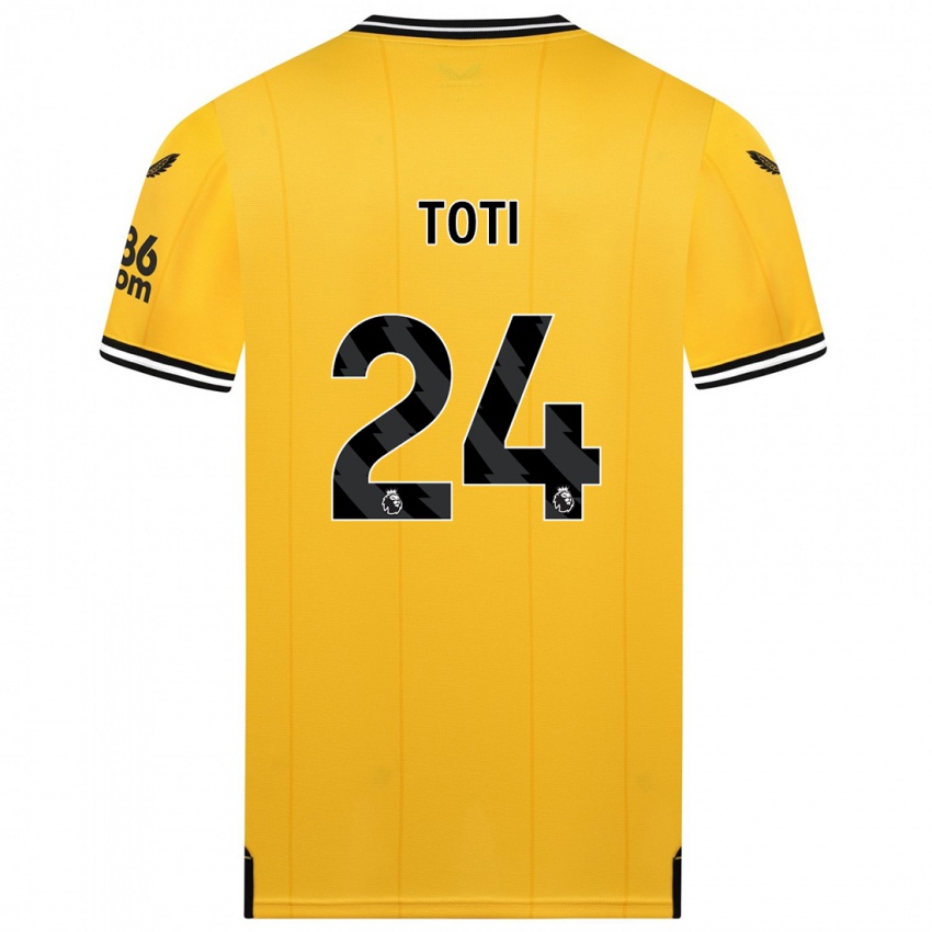 Herren Toti #24 Gelb Heimtrikot Trikot 2023/24 T-Shirt Belgien