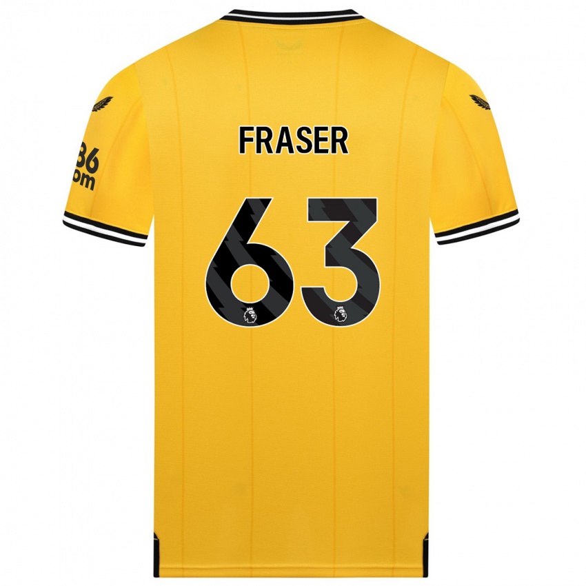 Herren Nathan Fraser #63 Gelb Heimtrikot Trikot 2023/24 T-Shirt Belgien