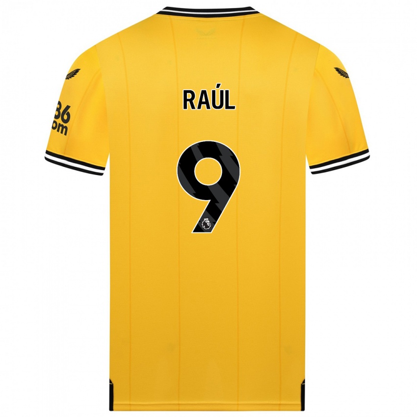 Herren Raul Jimenez #9 Gelb Heimtrikot Trikot 2023/24 T-Shirt Belgien