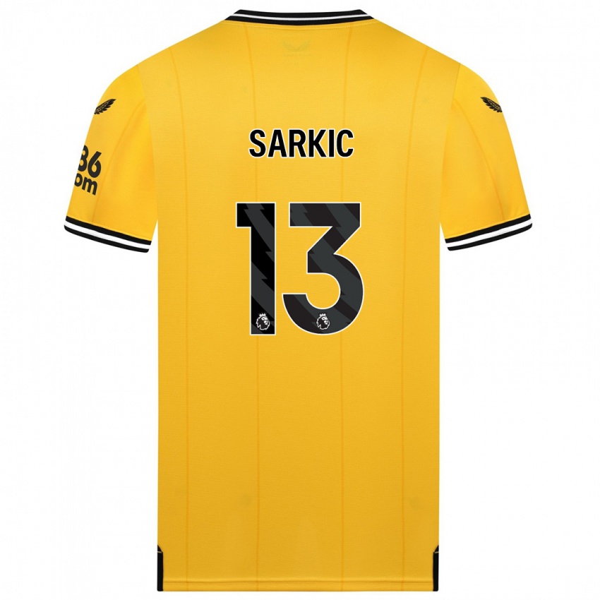 Herren Matija Sarkic #13 Gelb Heimtrikot Trikot 2023/24 T-Shirt Belgien