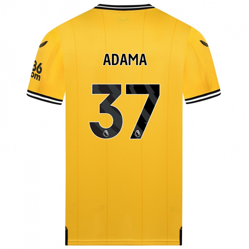 Herren Adama Traore #37 Gelb Heimtrikot Trikot 2023/24 T-Shirt Belgien