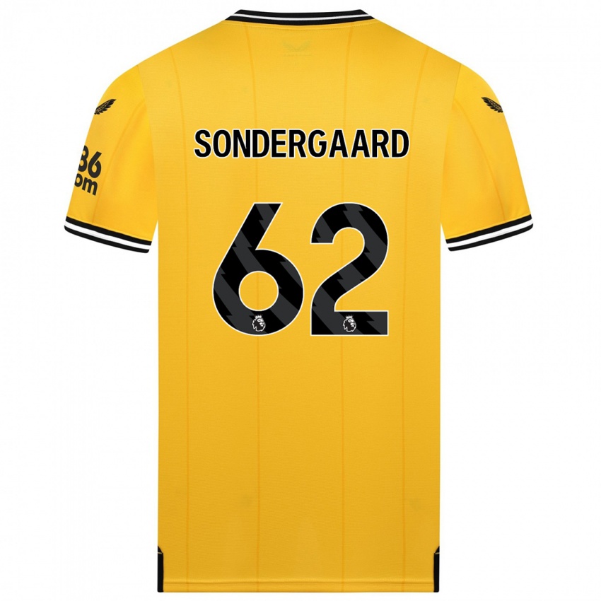 Herren Andreas Sondergaard #62 Gelb Heimtrikot Trikot 2023/24 T-Shirt Belgien