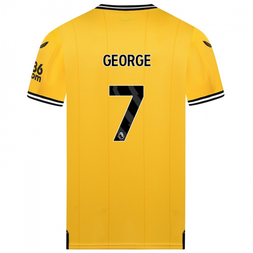 Herren Tammi George #7 Gelb Heimtrikot Trikot 2023/24 T-Shirt Belgien