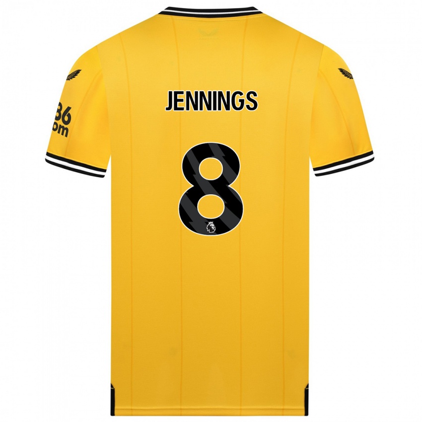 Herren Shannie Jennings #8 Gelb Heimtrikot Trikot 2023/24 T-Shirt Belgien