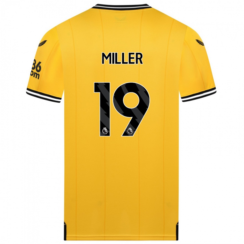 Herren Ali Miller #19 Gelb Heimtrikot Trikot 2023/24 T-Shirt Belgien
