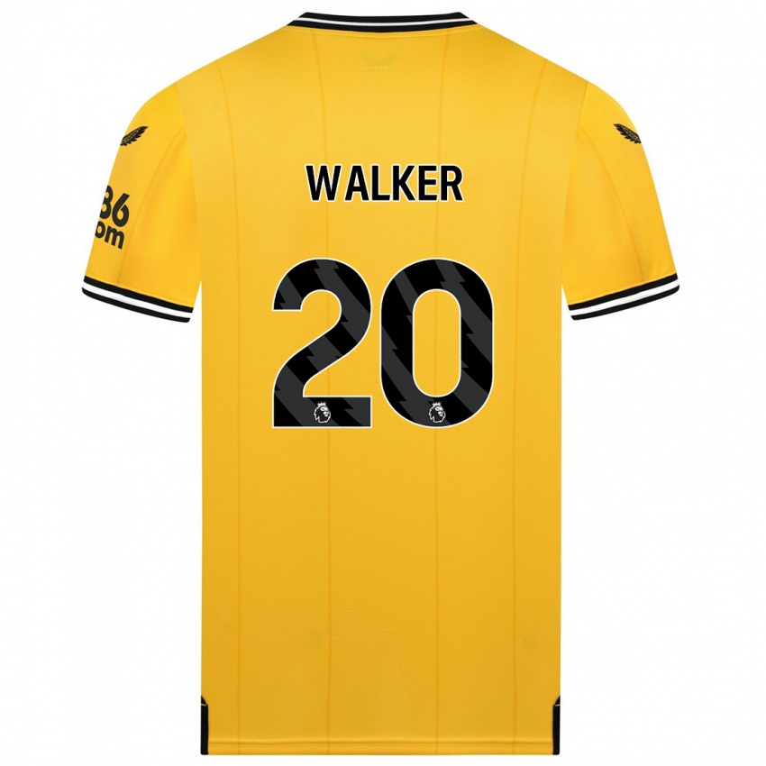 Herren Lowri Walker #20 Gelb Heimtrikot Trikot 2023/24 T-Shirt Belgien