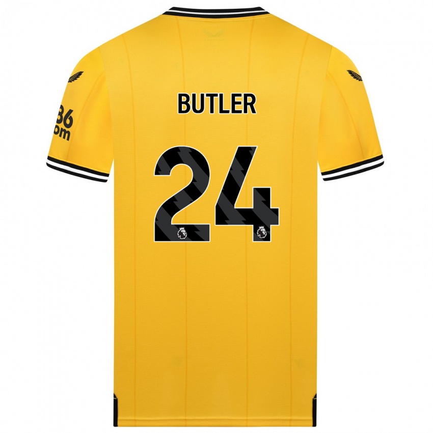 Herren Elli Butler #24 Gelb Heimtrikot Trikot 2023/24 T-Shirt Belgien