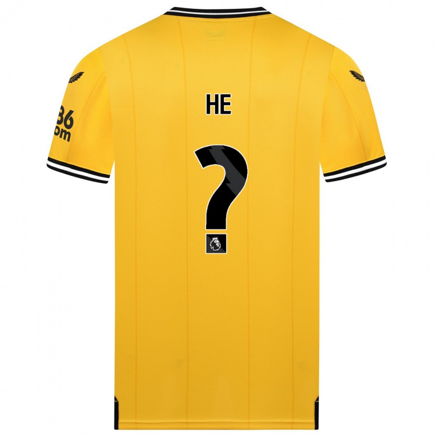 Herren Dongda He #0 Gelb Heimtrikot Trikot 2023/24 T-Shirt Belgien