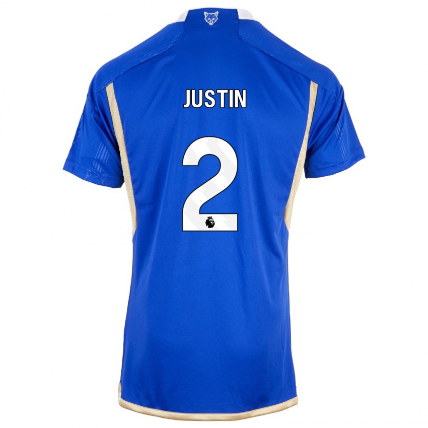 Herren James Justin #2 Königsblau Heimtrikot Trikot 2023/24 T-Shirt Belgien