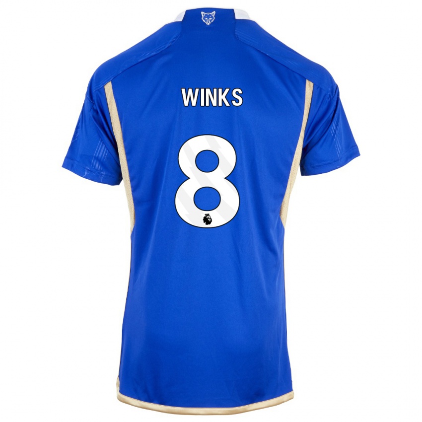 Herren Harry Winks #8 Königsblau Heimtrikot Trikot 2023/24 T-Shirt Belgien