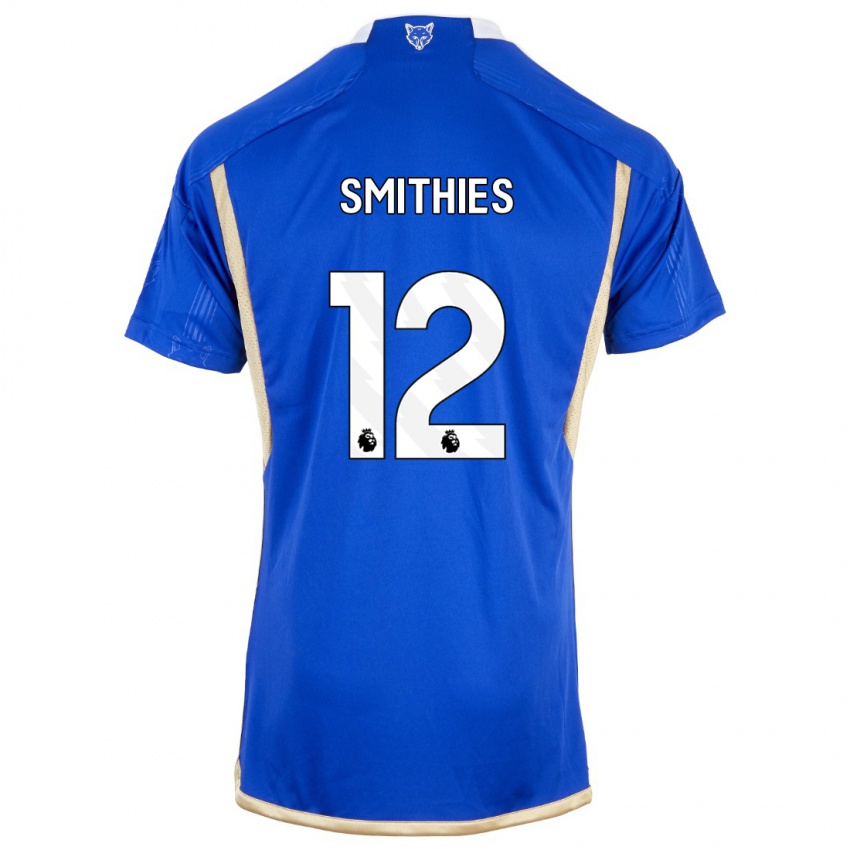Homme Maillot Alex Smithies #12 Bleu Royal Tenues Domicile 2023/24 T-Shirt Belgique
