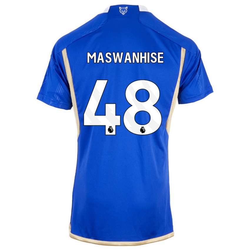 Homme Maillot Tawanda Maswanhise #48 Bleu Royal Tenues Domicile 2023/24 T-Shirt Belgique